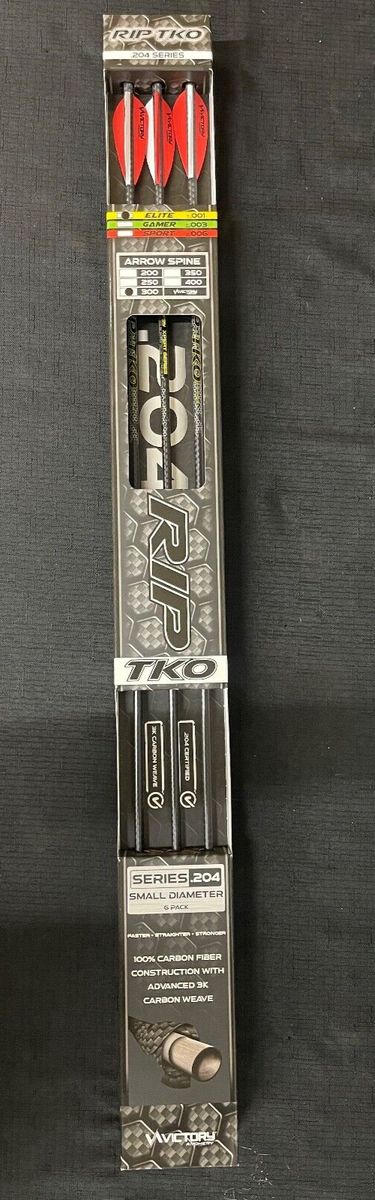 Victory RIP TKO Low Torque Arrows - 400 Spine With 2" Vanes (6 Pack)