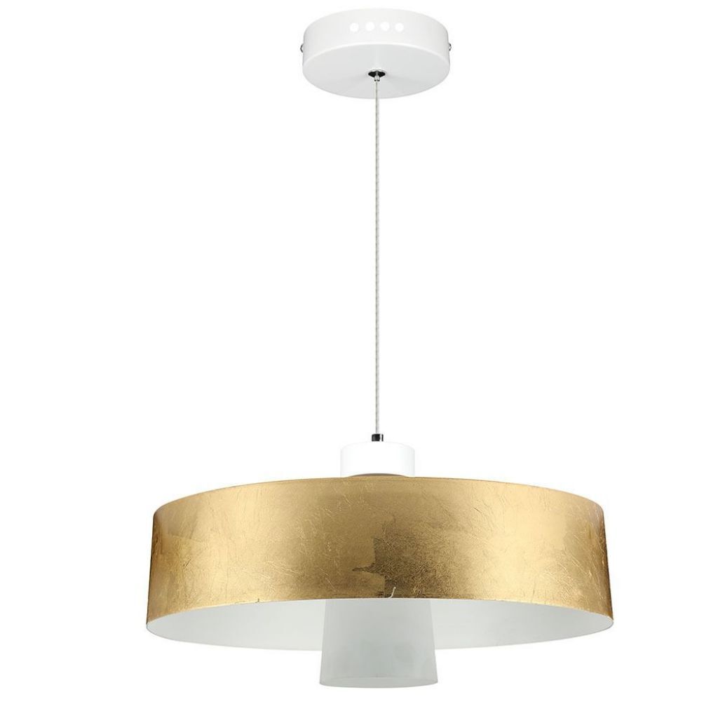1 pz 7W LED Pendant Light (Acrylic) Gold Lamp Shade 340*190mm 3000K