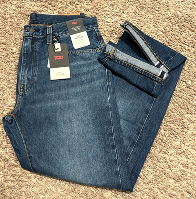 Levi's Premium 505 Regular Fit Selvedge Jeans Blue 100% Cotton