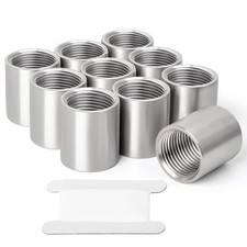 10PCS 304 Stainless Steel Cast Pipe Fitting, Coupling, 1/2" X 1/2" NPT Female Th