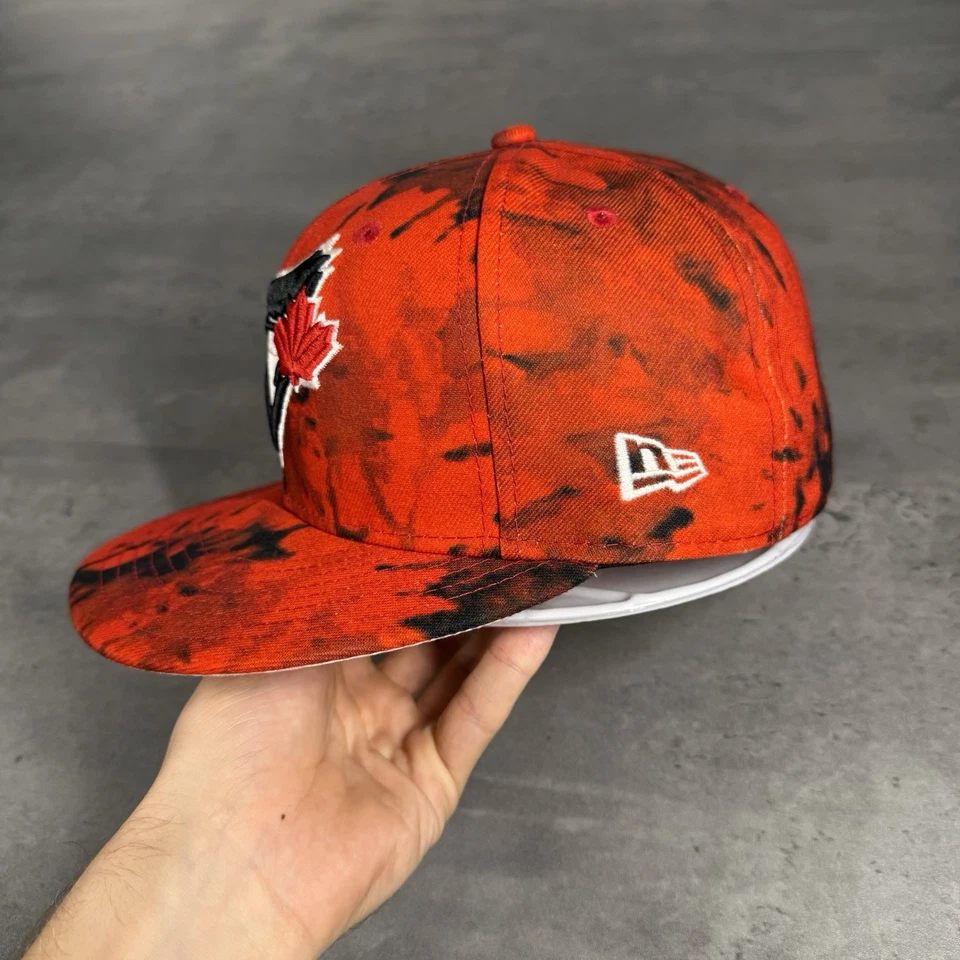 Toronto Blue Jays Hat New Era Cap 7 Orange Tie Dye Pink 59Fifty Cap Exclusive - Image 3 of 4