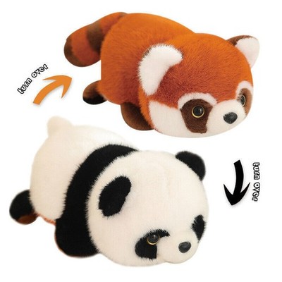 Umkehrbares Panda Plüschtier, 2 in 1 roter Panda und Riesenpanda Kuscheltier