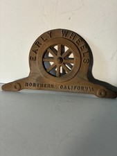 License Plate Topper Early Wheels Car Club Mt. View Ca. Bronze 1980s License Plate Topper Early Wheels Car Club Mt. View Ca. Bronze 1980s