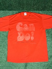 Vintage Single Stitch Christian T Shirt Mens L Red Can Do All Things Jesus Tee