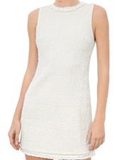 Alice + Olivia Coley Off White/Oatmeal Mini Dress Sz 8 AUTHENTIC NWT 