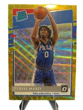 2020-21 Panini Donruss Optic - Rated Rookie Tyrese Maxey #171 Gold Wave Prizm...