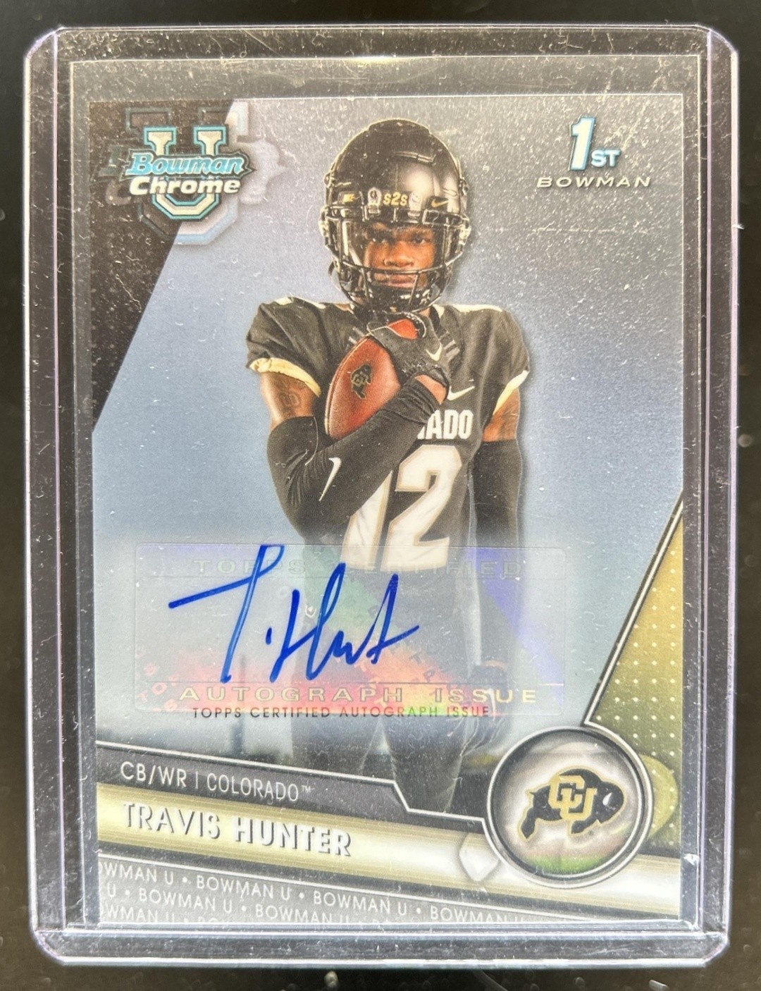 2023 Bowman University Chrome Travis Hunter Prospect Auto #36 Buffaloes
