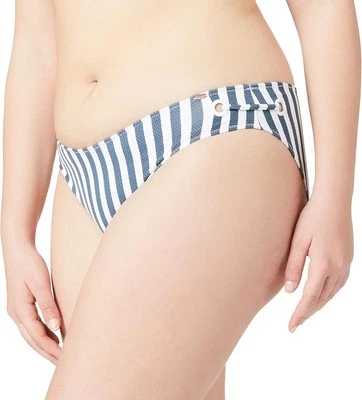 Skiny Damen Rio Slip Surf Bikini-Unterteile Badehose Schwimmhose, Blau/Weiß, 42