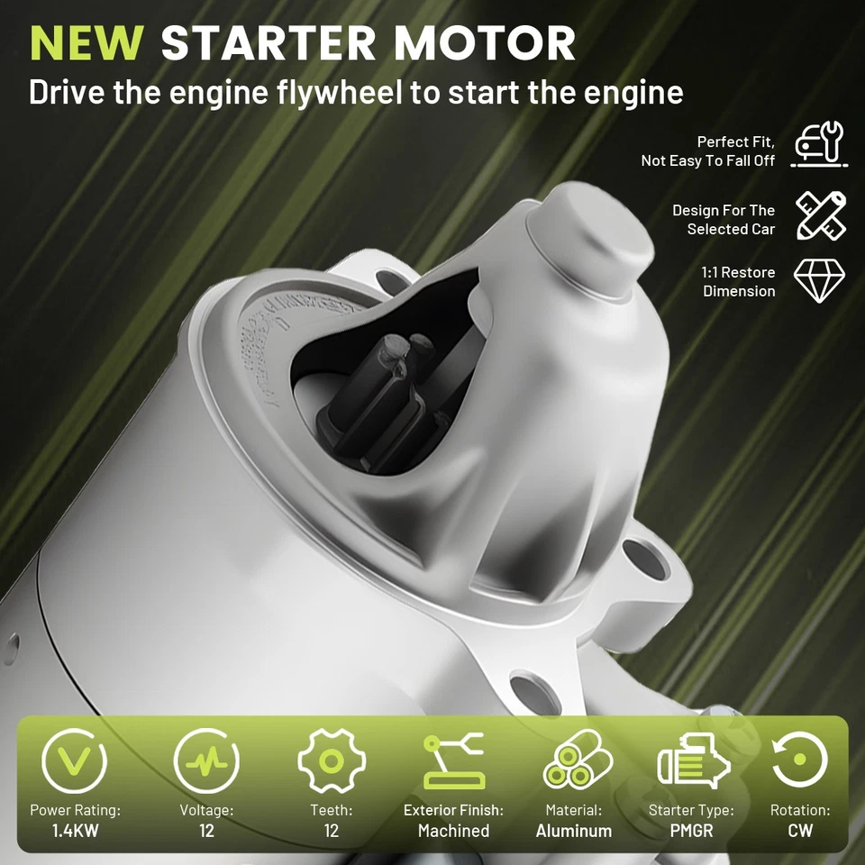 1.4KW Starter Motor For Lincoln Mark Series 1993-1998 Town Car 1992-2011 4.6L Foto 4 de 4