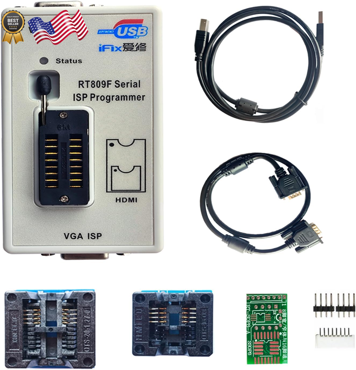 RT809F Programmer NOR MCU Nand VGA LCD ISP Programmer Universal IC