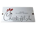 Vintage Chick Fil A Sign - Chicken Fast Food Porcelain Gas Pump Sign