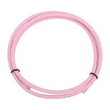Braided Leather Cord, 6mm 1.1 Yard for Jewelry Making, Pink, 1m