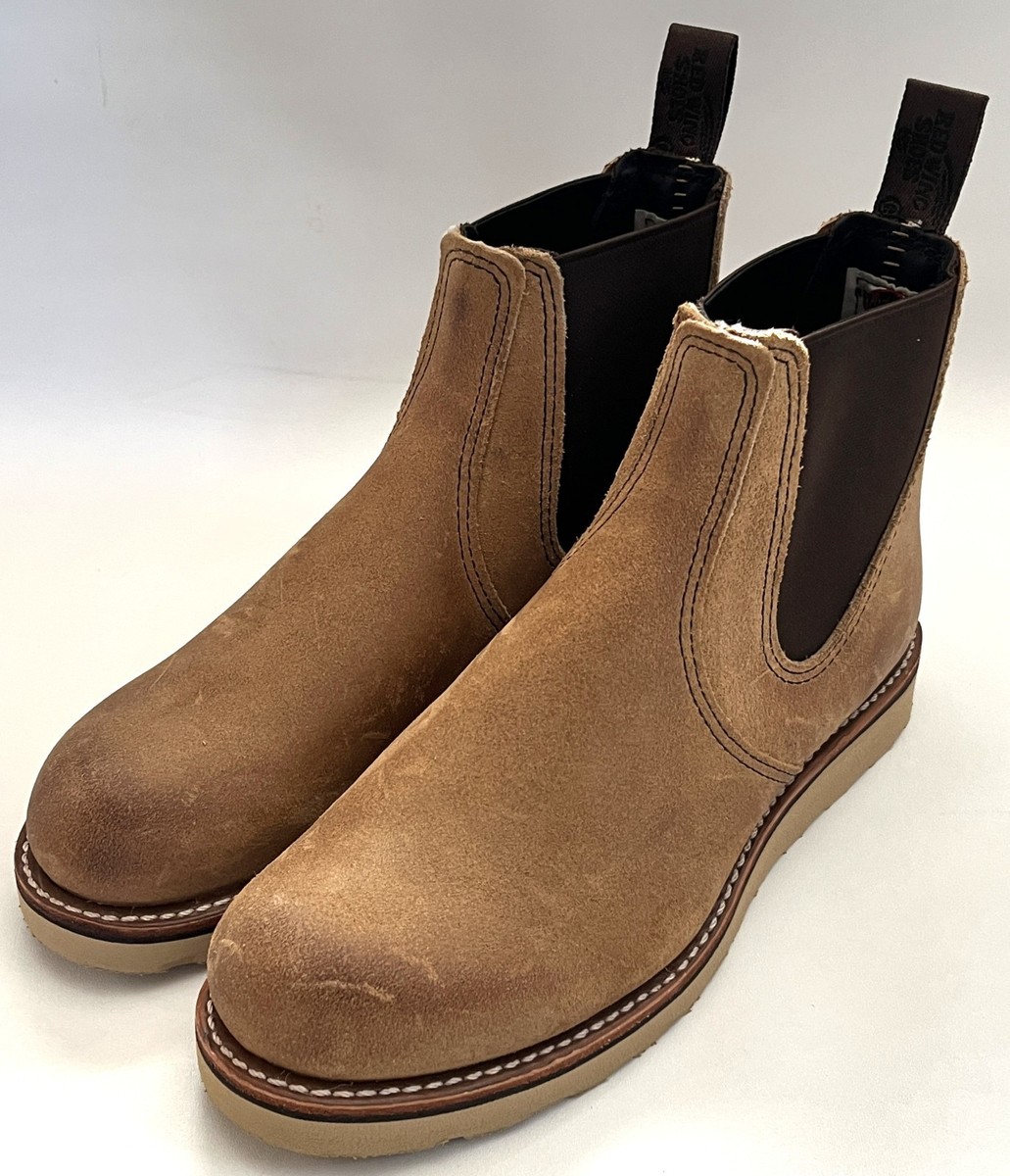 RED WING Hawthorne Classic Chelsea Tan Leather Pull On Boots 3192