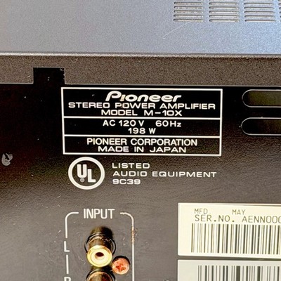 Pioneer Elite M-10X Direct Energy MOS-FET Stereo Power Amplifier