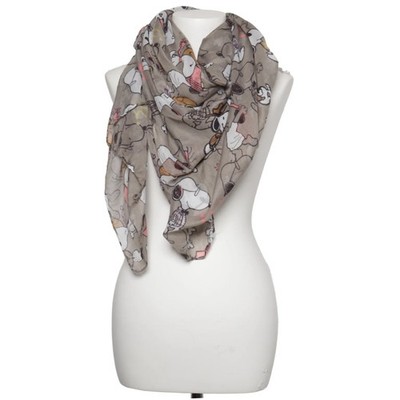 CODELLO x PEANUTS, Sommerschal, Damen, Baumwolle/Polyester, Grau/Mehrfarbig #eSX