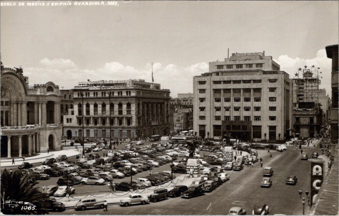 Banco de Mexico, MEXICO CITY, Mexico Real Photo Postcard