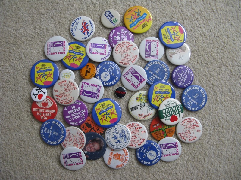 Vintage Button Pin Back Badge Pinback Lot Hat Lapel Political Nixon Collectibles
