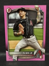 2025 Bowman Baseball YU-MIN LIN 1st Bowman Pink #’d /175 Arizona Diamondbacks
