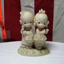 PRECIOUS MOMENTS To My Forever Friend kids statue 1985 porcelain bisque figurine