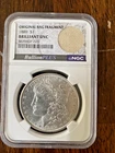 1889 Morgan Silver Dollar Original Bag Fragment BU NGC