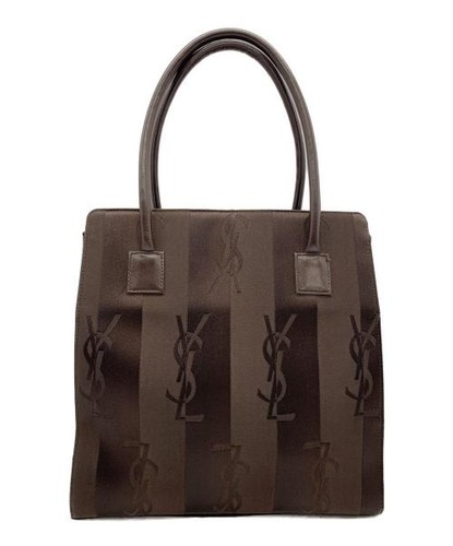 Yves Saint Laurent                    Nylon logo pattern tote bag brown