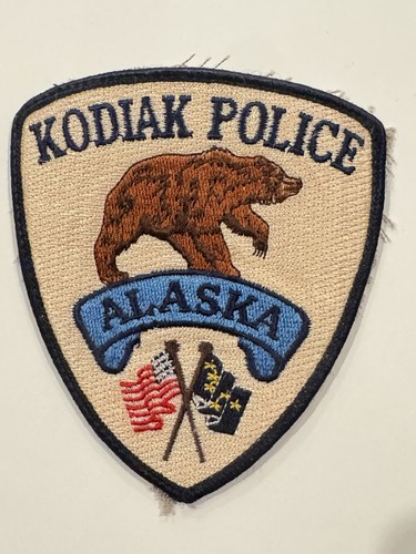 Vintage Kodiak Alaska Police Patch Bear Municipal Law Enforcement 1970s
