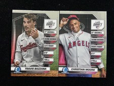 2024 Topps Bowman Chrome Draft Night Travis Bazzana RC Rookie Lot*2 QI95
