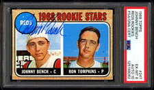 1968 Topps #247 Johnny Bench HOF RC PSA 6 | 10 Auto DEAD CENTERED Eye Appeal