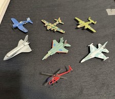 Vintage Lot of 7 Die Cast Planes  Jets Mixed Makers Great Condition