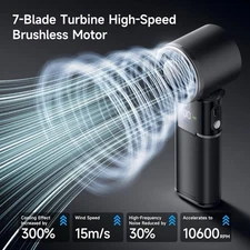Portable Handheld Turbo Fan with Ice Cooling, 9000mAh Rechargeable 100Speed wind