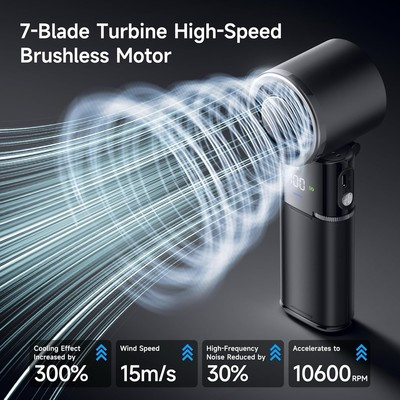 #ad #ad Portable Handheld Turbo Fan with Ice Cooling 9000mAh Rechargeable 100Speed wind $36.78