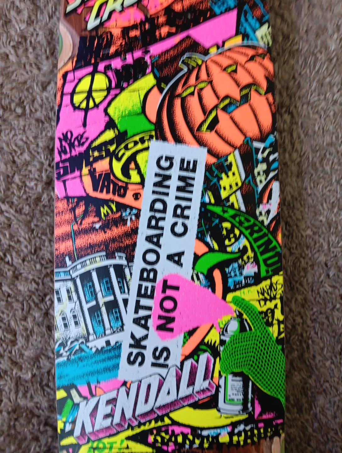 Jeff Kendall Santa Cruz VX skateboard deck 9.0 Skateboarding