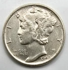 1942 S Mercury Dime AU/BU As Shown You Grade It! 90% Silver Type Coin Free ship!