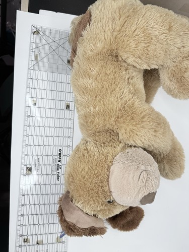Toys R Us Tan Dog Plush Brown Eye Spot Ears Puppy 24" Sits Floppy Jumbo Large - Picture 10 of 12