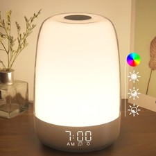 winshine Touch Wake Up Night Light with Sunrise Simulation Alarm Small, White