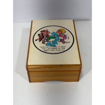 Vintage 1982 Willitts Hoest Comic Wood Music Box Everything Is Beautiful RARE