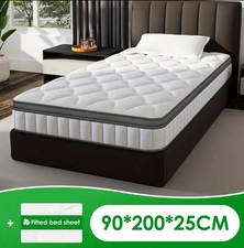 Ergonomische 7-Zonen Taschenfederkern- Matratze 90x200cm, Dicke 25cm, H3