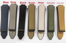 Quality Rubber Silicone Frosted Genuine Leather Watch Strap for Hublot Bigbang