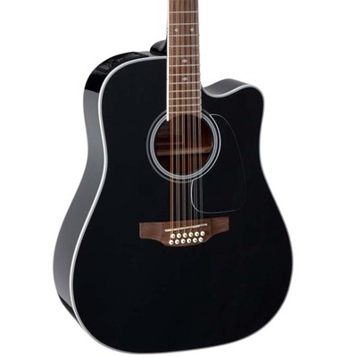 Takamine GD38CE 12-String Dreadnought A/E Guitar, Solid Spruce Top, Gloss Black