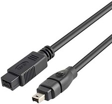 FireWire Cable 9 Pin to 4 Pin IEEE 1394 Firewire 800/400 Cable 6 Feet