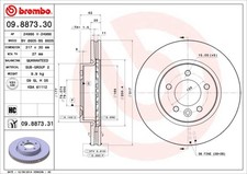 Brembo 09.8873.31 Brake Disc for Land Rover
