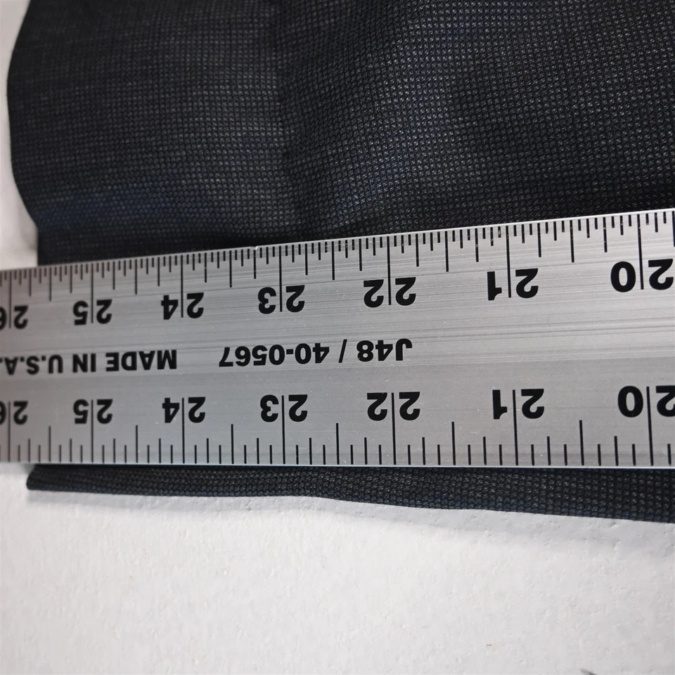 Joseph & Feiss 38x26 灰色鸟眼 100% 羊毛打褶全切男式裤子 — 第 4/4 张图片