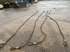Four Heavy Duty Steel Lifting Cables Straps  Lorry Crane Hiab