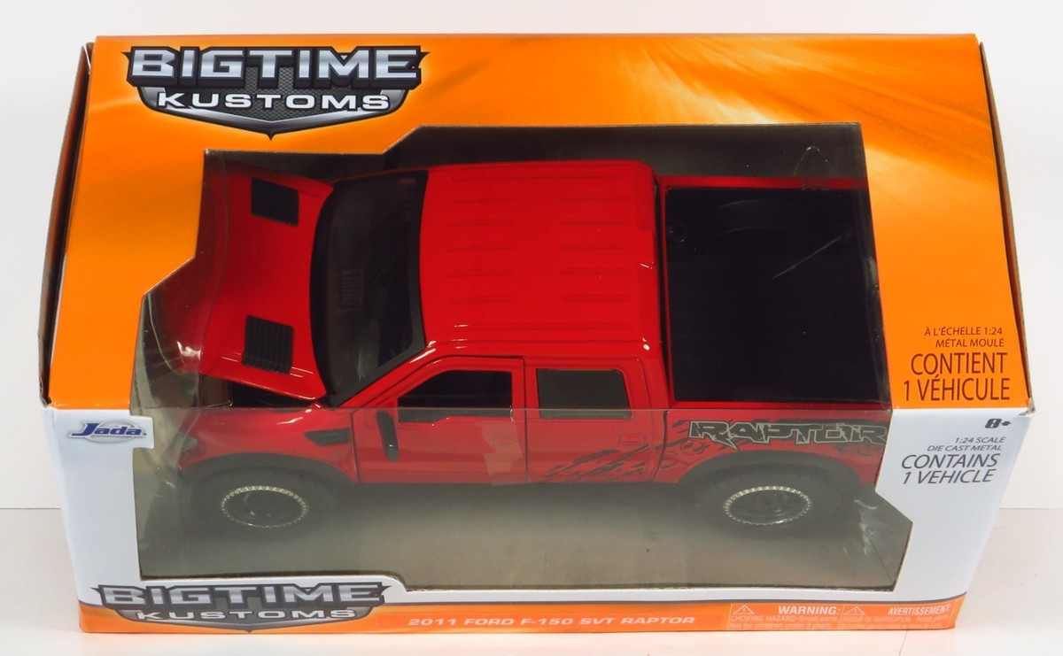 Jada Bigtime Kustoms BTK 2011 Ford F-150 SVT Raptor Red 11 Diecast