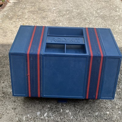 ROLYKIT medium Organizer Roll-Up Case Blue Tackle Tools Arts Crafts Sewing 