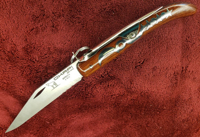 Okapi South Africa 907E Lock Ring Carbon Steel Moon & Stars Knife c 1075
