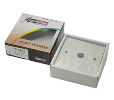 Knightsbridge 1G TV Coaxial Isolated Flat Plate Socket in Brushed Chrome Series