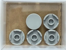 LEGO Parts - Light Bluish Gray Tile, Round 2 x 2 - No 14769 - QTY 5