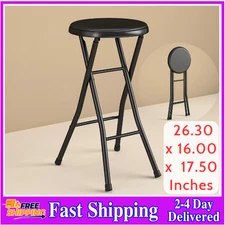 Mainstays Folding Metal Stool, Black