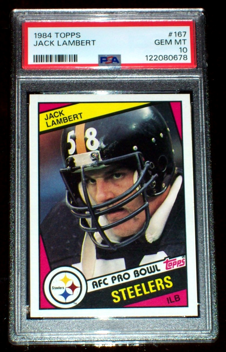 1984 Jack Lambert #167 Topps PSA 10 Pittsburgh Steelers